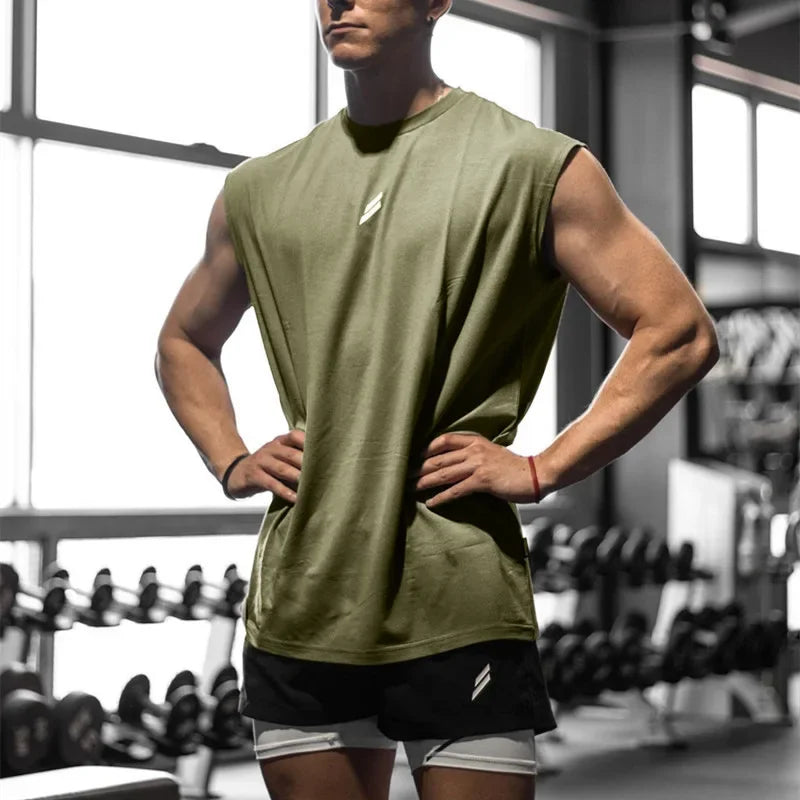 Camiseta sin mangas para hombre, camiseta de culturismo y Fitness de secado rápido, chaleco de baloncesto a la moda para hombre, camiseta sin mangas de gimnasio transpirable de malla para verano para hombre