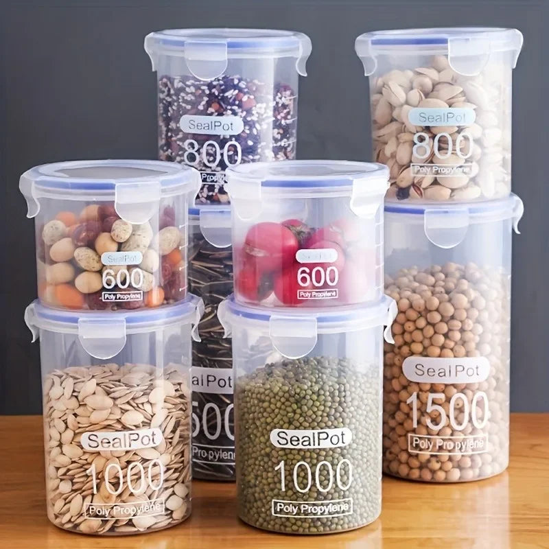 Tanque de almacenamiento de granos, caja de almacenamiento de granos de plástico, tarro de almacenamiento de alimentos, contenedor hermético, organizador de cocina para el hogar, 1 ud.