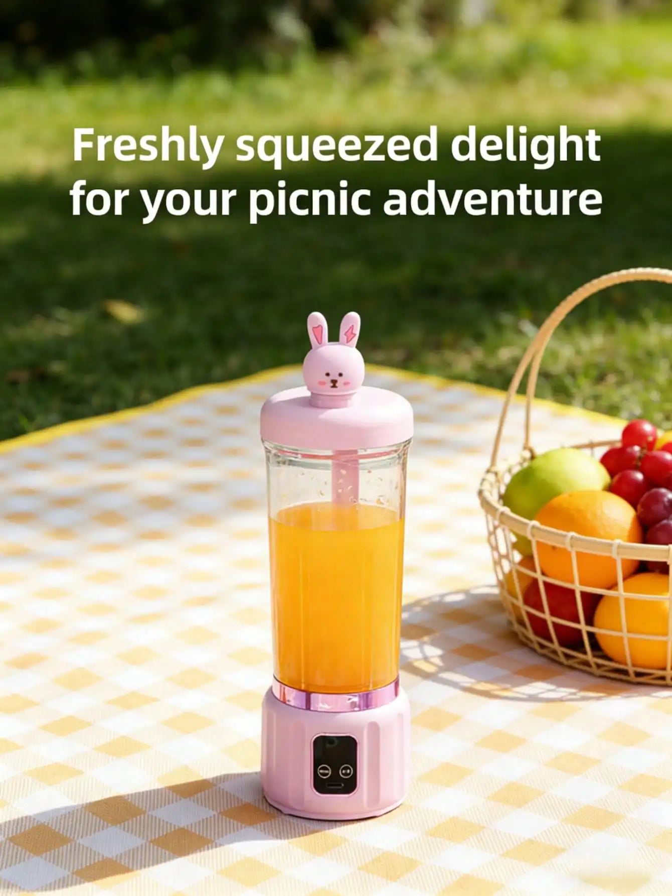 Exprimidor portátil con carga USB de 12 cuchillas, mini licuadora personal de 500 ml, máquina eléctrica para hacer batidos, mezclador compacto recargable para batidos, bebidas de frutas y verduras, uso en viajes, hogar, of