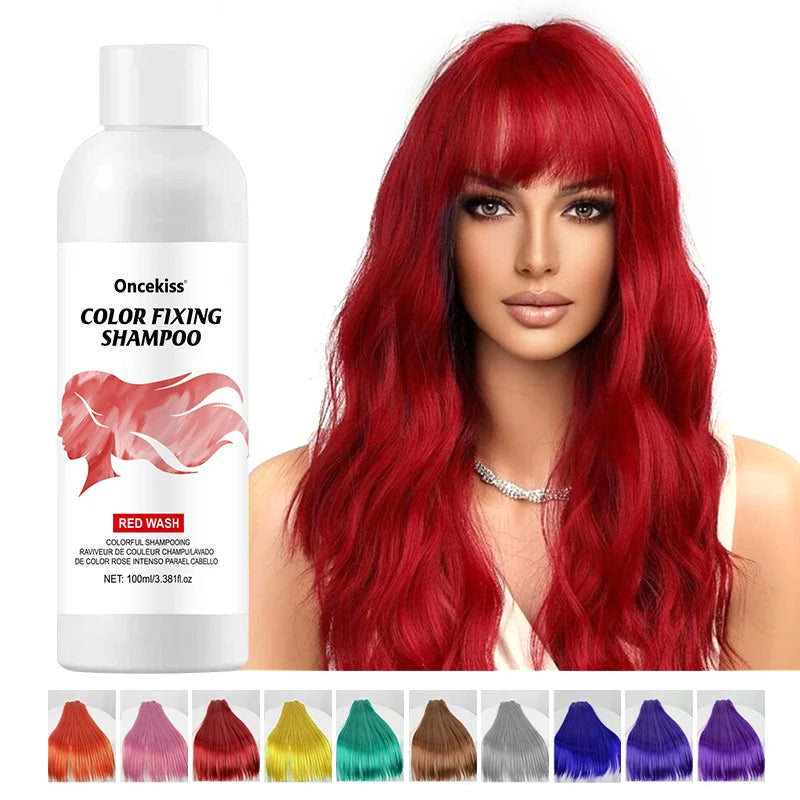 Champú semipermanente para teñir el cabello, champú invisible que protege y fijar el color, color instantáneo del cabello, brillo duradero, cuidado del cabello