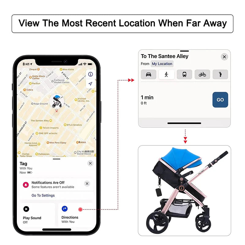 Nuevo rastreador GPS antipérdida MINI localizador cuadrado negro para uso antirrobo móvil enjunción con sistema iOS encontrar mi aplicación