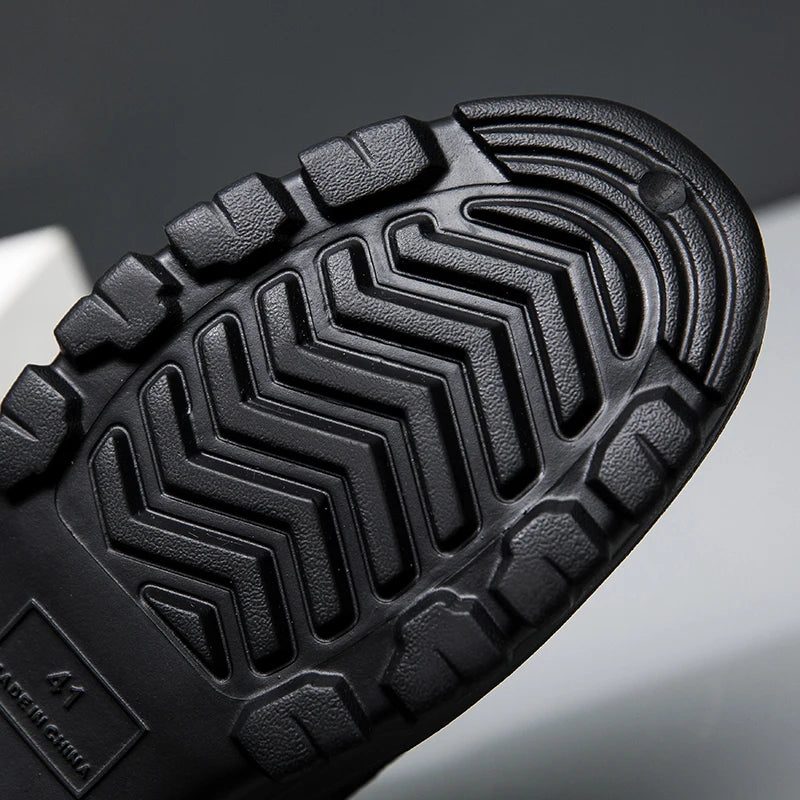 Zapatos de chef para hombre, zapatos de trabajo de cocina impermeables y a prueba de aceite, ultraligeros, antideslizantes, de suela blanda EVA, informales, para jardín