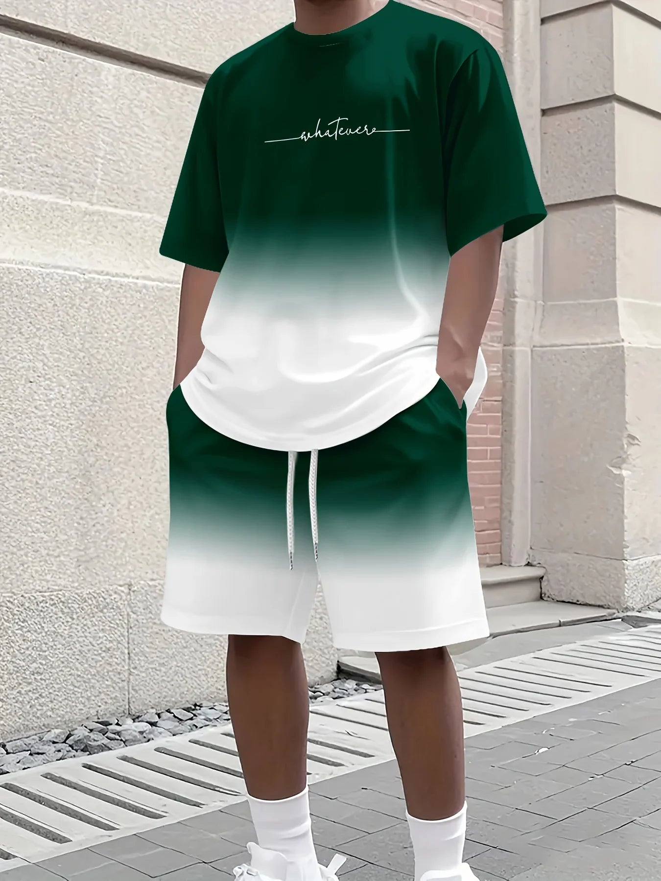 Conjunto de Camiseta y Pantalones Cortos Casuales de Verano para Hombre 2026, Conjunto Deportivo, Camiseta de Manga Corta de Talla Grande, Pantalones Cortos con Bolsillo con Cordón