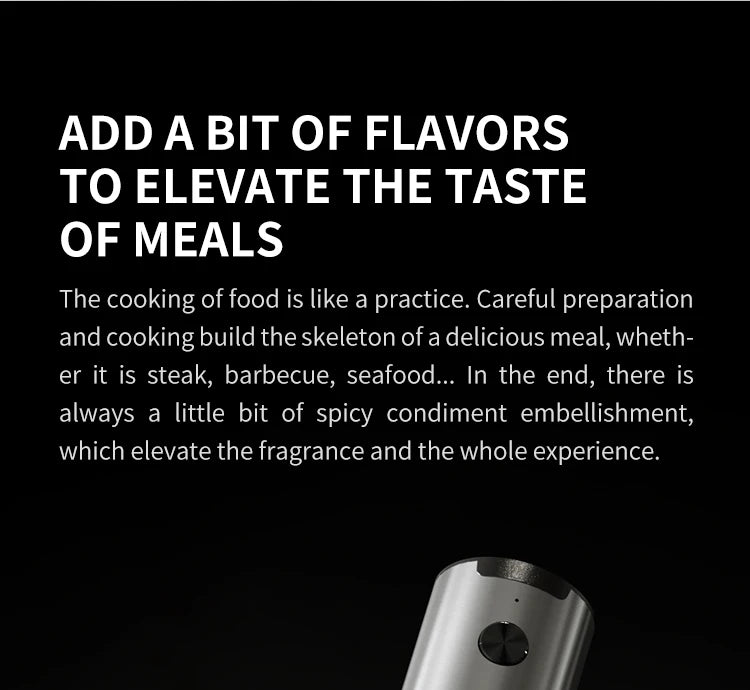 Molinillo Eléctrico automático de pimienta y sal con luz LED, molinillo ajustable sin aspereza, herramientas de cocina