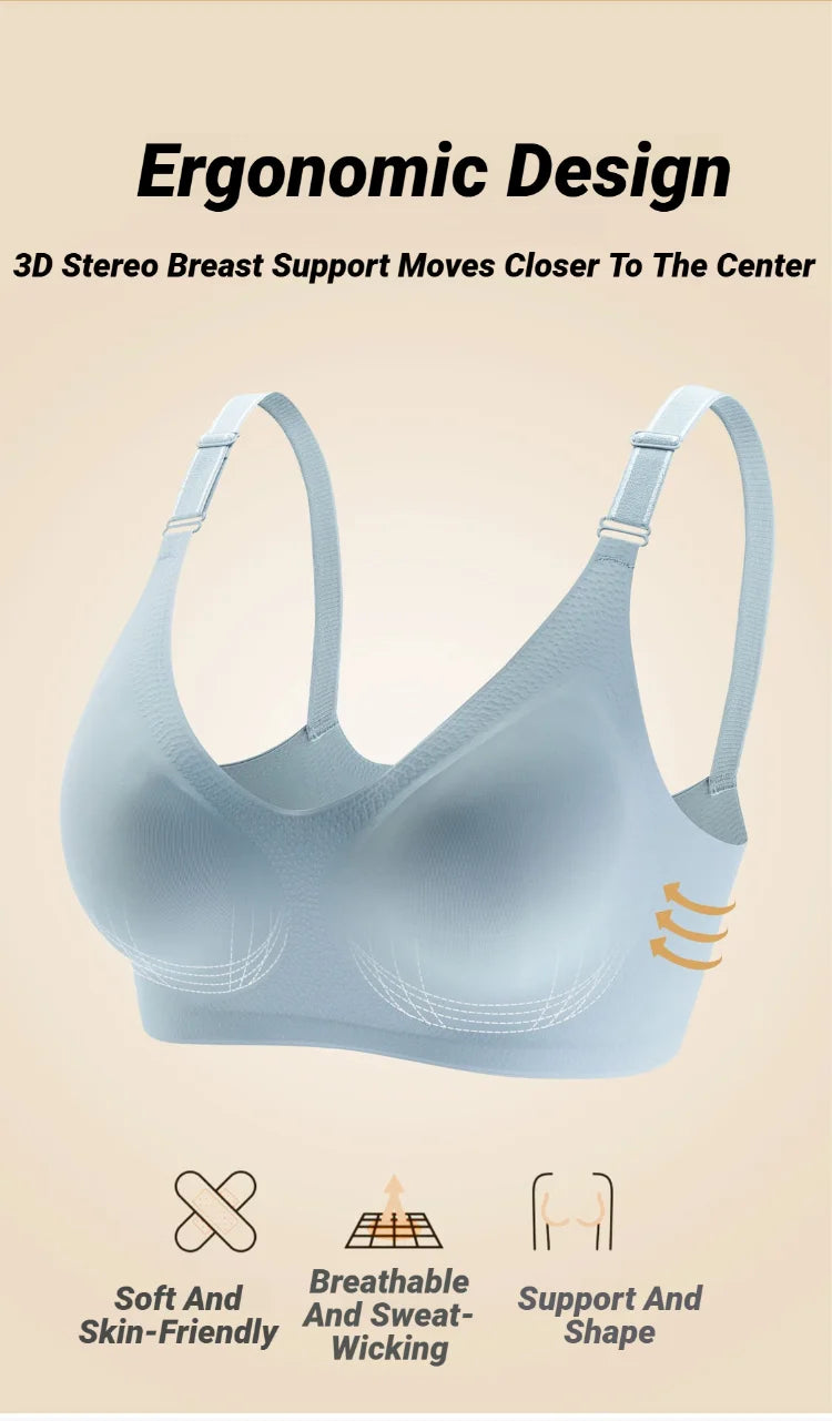 Sujetadores sin costuras para mujer, estilo fino, suaves, para lactancia, ropa interior cómoda, lencería con soporte, tallas grandes