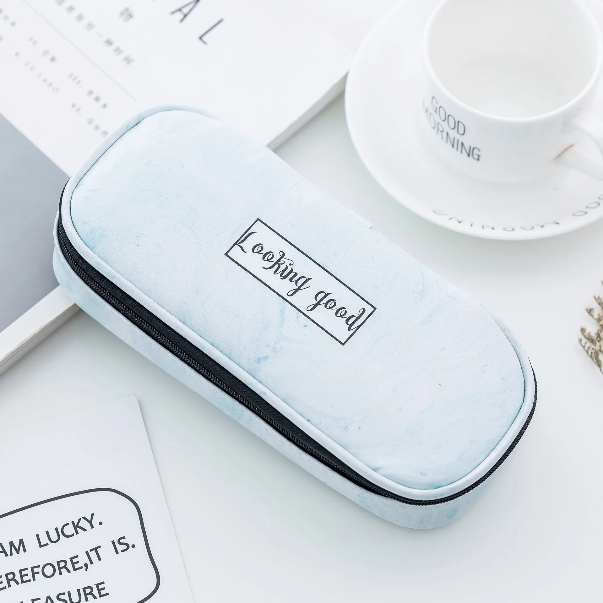Estuche de cuero PU para lápices de dibujos animados, bolsa de almacenamiento de papelería escolar, estuche bonito para estudiantes, bolsa para bolígrafos para niños, regalos y premios