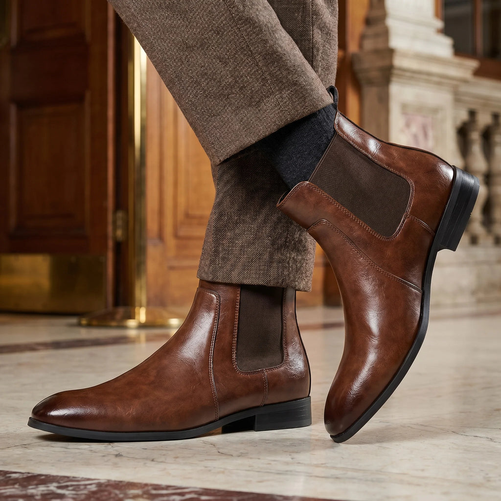 Botas Chelsea para Hombre, Tallas 40-46, Marca 2026, Cómodas y Modernas, de Cuero