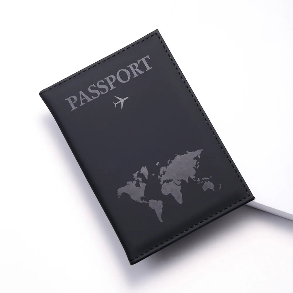 Fundas para pasaporte de negocios Vintage RFID para hombre y mujer, soporte multifunción para tarjetas bancarias de identificación, funda tipo billetera de cuero PU, accesorios de viaje