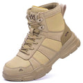 Zapatos de seguridad ligeros y transpirables para hombre, puntera de acero, zapatos de trabajo antigolpes, botas de seguridad indestructibles antipinchazos