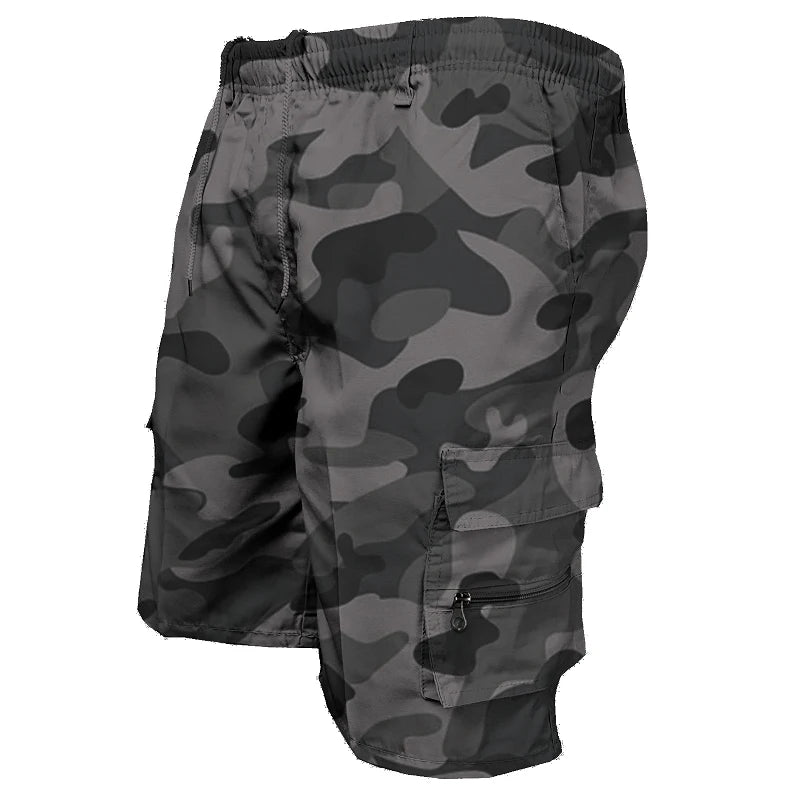Pantalones cortos Cargo a la moda para hombre, pantalones tácticos para hombre, pantalones deportivos informales con bolsillos grandes, pantalones con paneles Cargo de talla grande para hombre
