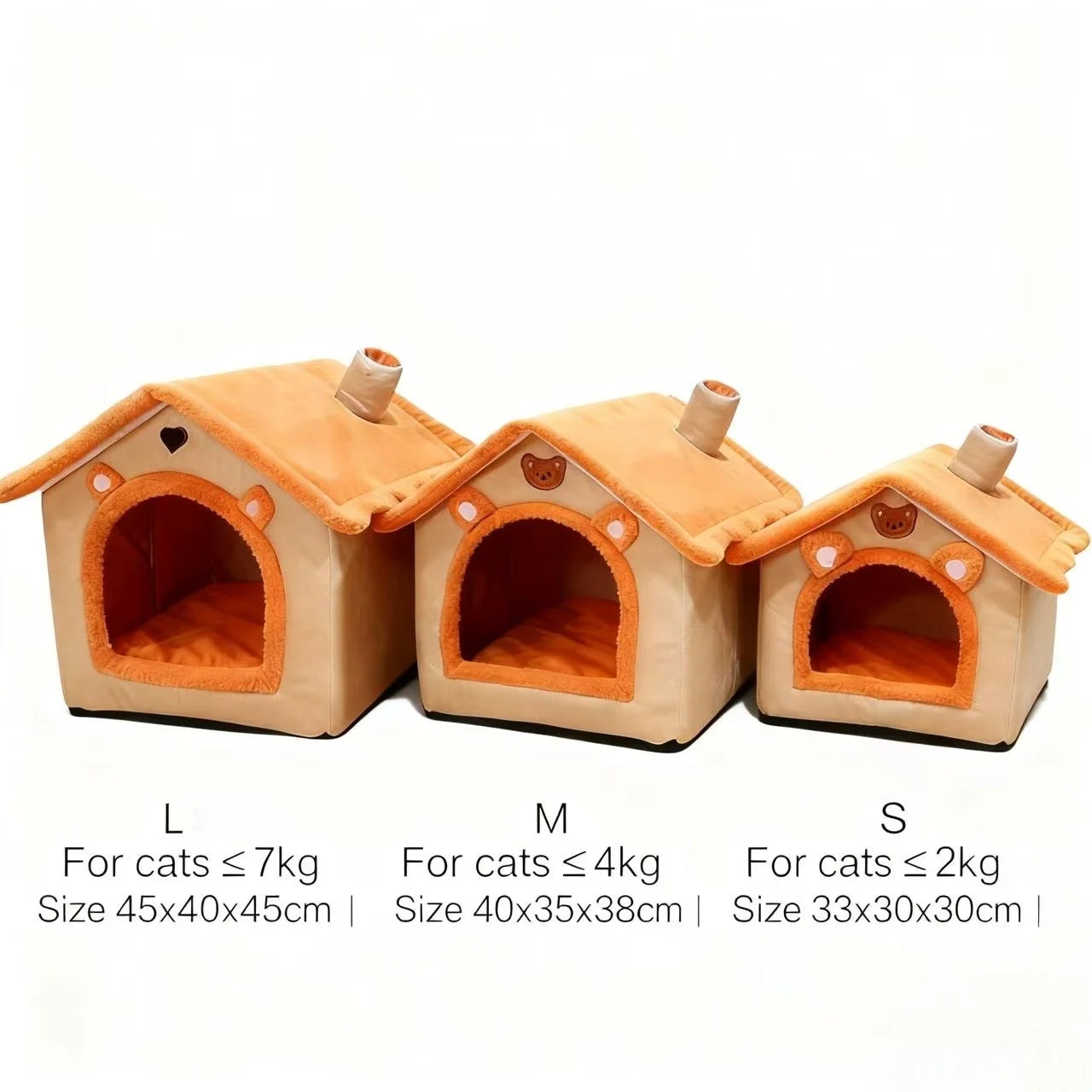 Cama estilo casa para perros para todas las estaciones, cama extraíble y lavable para mascotas para perros pequeños, casa cálida de invierno para perros y gatos