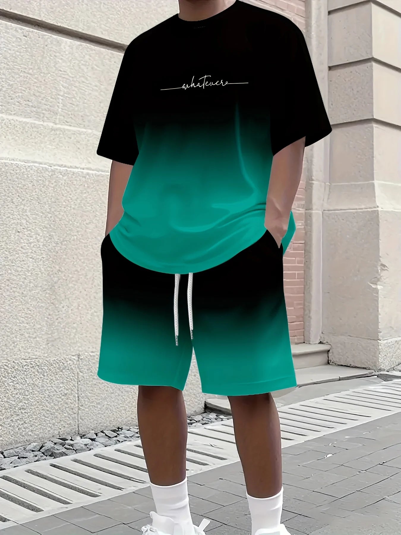 Conjunto de Camiseta y Pantalones Cortos Casuales de Verano para Hombre 2026, Conjunto Deportivo, Camiseta de Manga Corta de Talla Grande, Pantalones Cortos con Bolsillo con Cordón