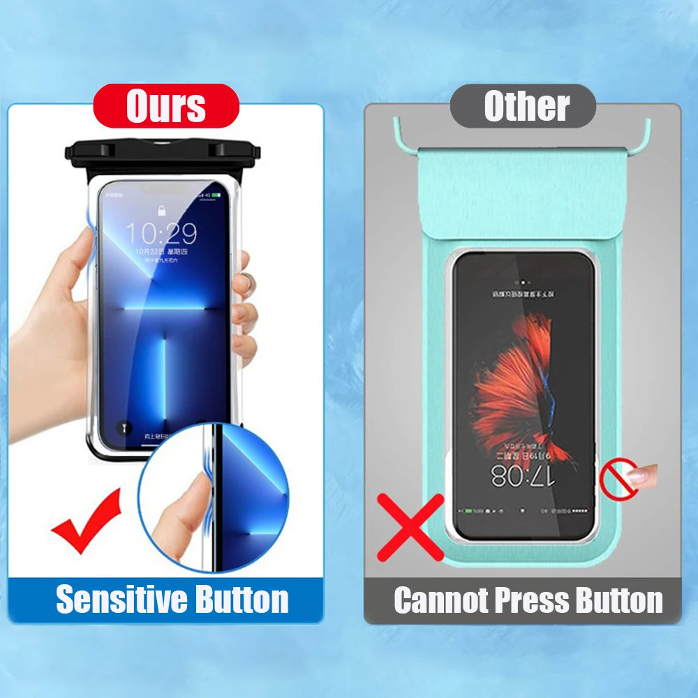 Funda impermeable para teléfono, bolsa protectora Universal para teléfono subacuático, funda protectora para iPhone 11 12 13 14 15 16 Pro