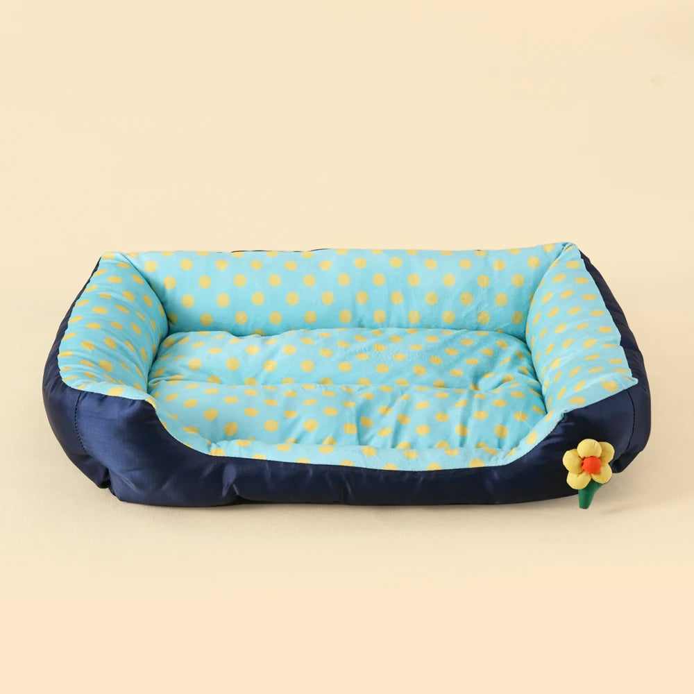 Sofá cuadrado suave para perros grandes, cojín elástico para casa de perros, cama mediana cálida para invierno, perrera lavable para gatos, accesorios para el hogar
