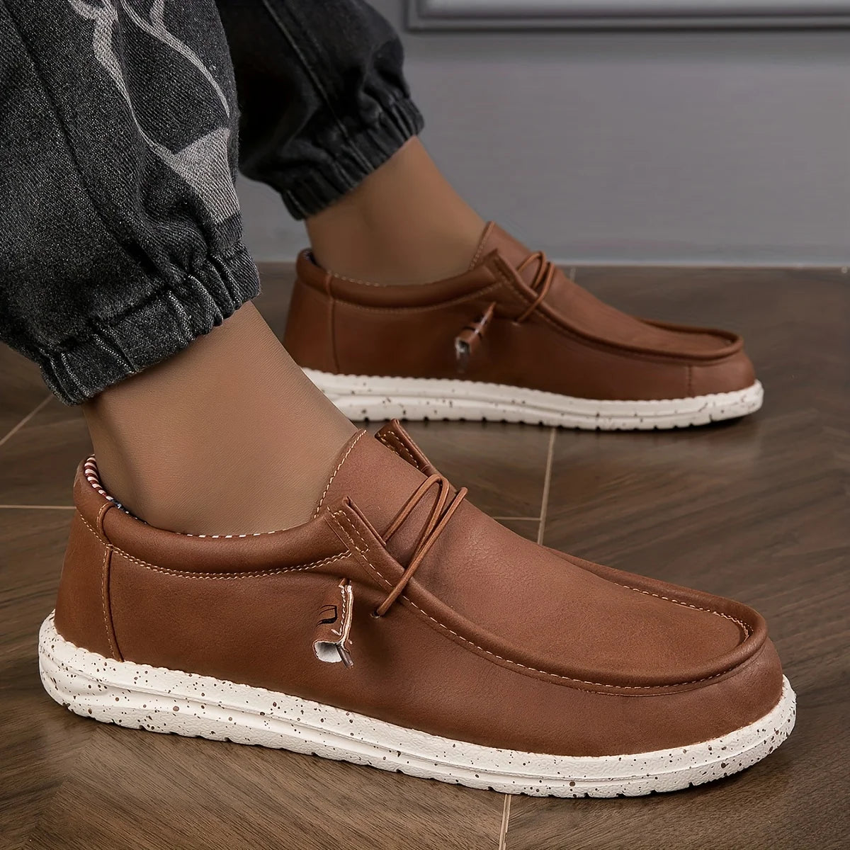 Zapatos de hombre, mocasines, zapatos vulcanizados suaves y cómodos, zapatos planos, zapatos para caminar para hombre, mocasines informales sin cordones, zapatos náuticos para hombre