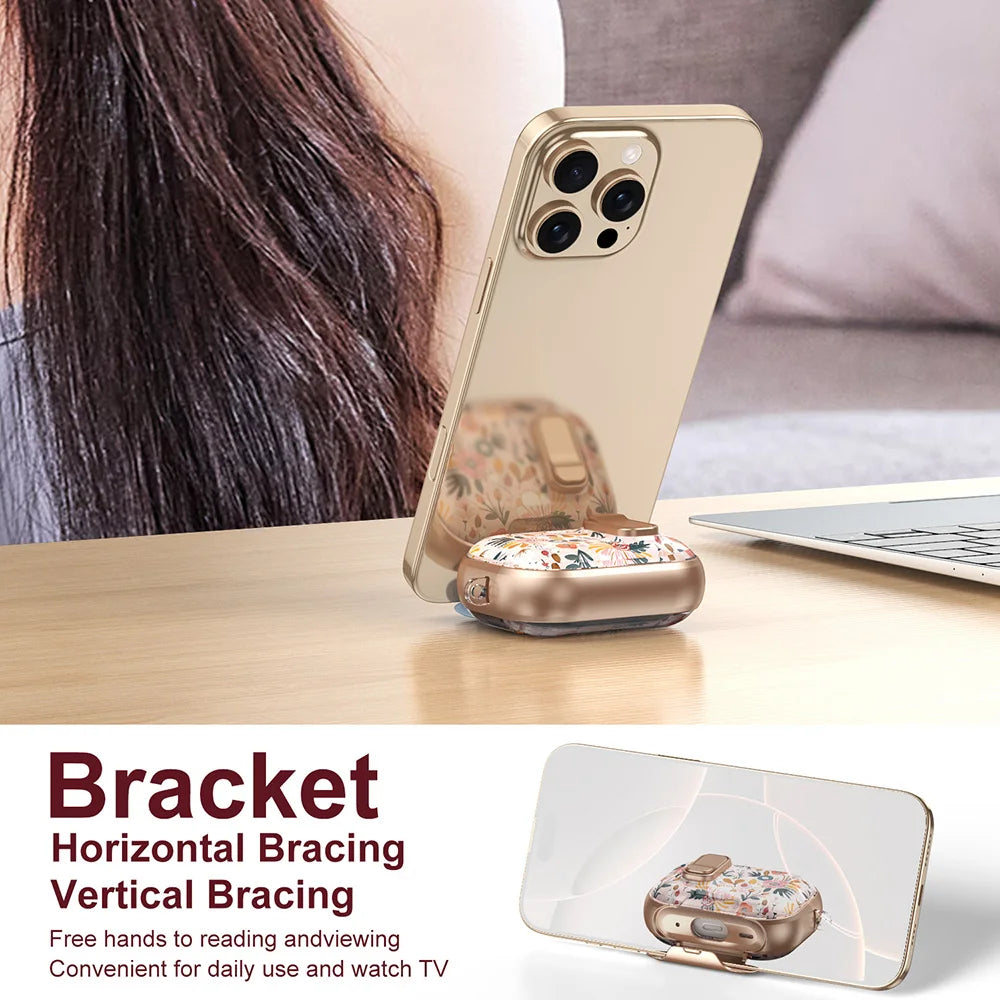 Funda transparente de cristal para auriculares Bluetooth inalámbricos para Airpods 4 Pro 2 3 2 y funda de TPU transparente cubierta de caja de bloqueo de interruptor con gancho