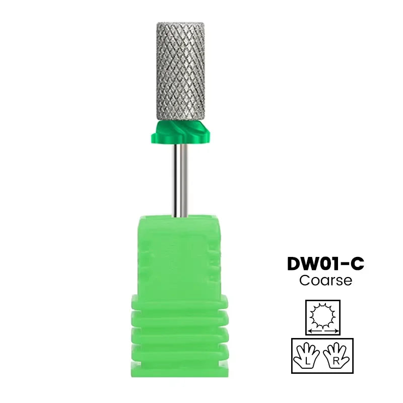 Brocas de cerámica para uñas de diamante, fresa para manicura, limas rotativas para cutículas izquierda y derecha, herramientas de accesorios para uñas DIY