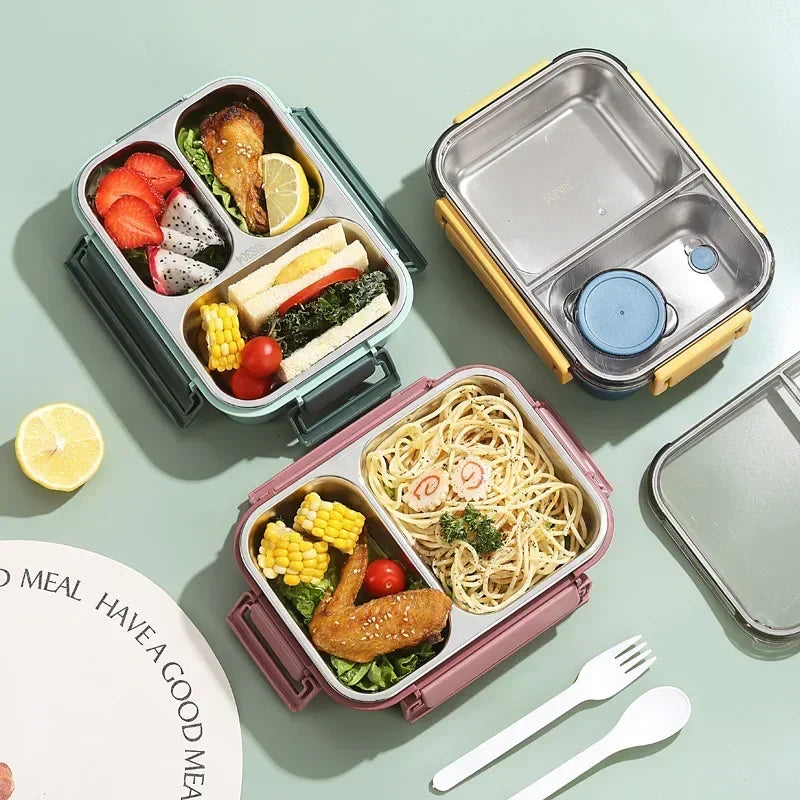 Fiambreras portátiles de 850ml para niños y adultos, caja Bento para sopa térmica, contenedor de almacenamiento de alimentos con calefacción aislada de acero inoxidable