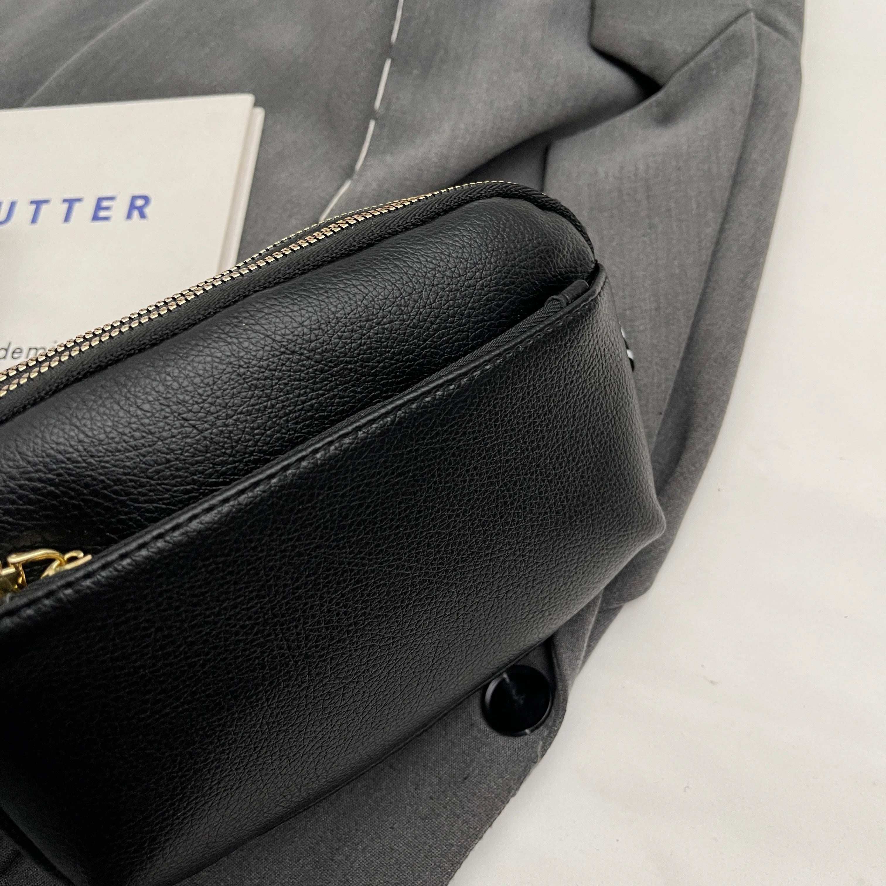 Bolso cruzado vegano elegante para mujer, bolso de hombro de PU minimalista y a la moda, compacto, espacioso, apto para teléfono