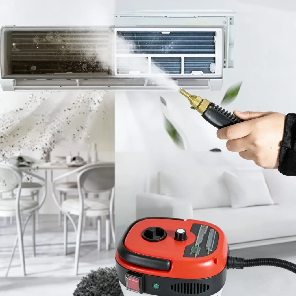 Limpiador a vapor de alta presión de 110V con múltiples boquillas, vaporizador portátil de mano para limpieza de azulejos de cocina, coche y baño.