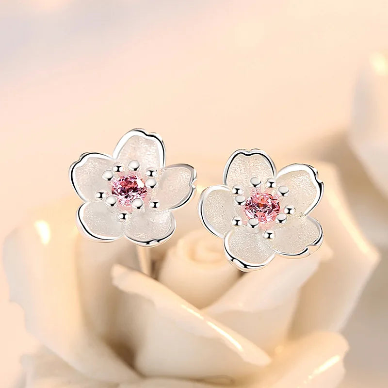Pendientes pequeños de Plata de Ley 925 con circonita rosa y púrpura para mujer, accesorios de joyería de lujo elegantes para boda, venta al por mayor