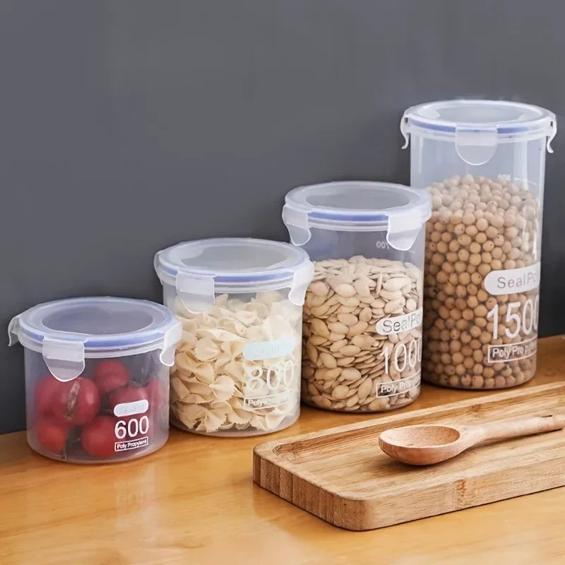 Tanque de almacenamiento de granos, caja de almacenamiento de granos de plástico, tarro de almacenamiento de alimentos, contenedor hermético, organizador de cocina para el hogar, 1 ud.