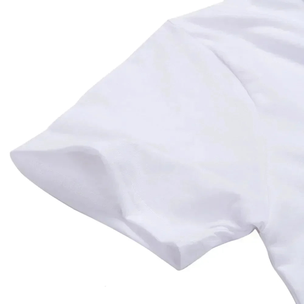 Camiseta de verano para niños y niñas, ropa blanca con Panda de dibujos animados