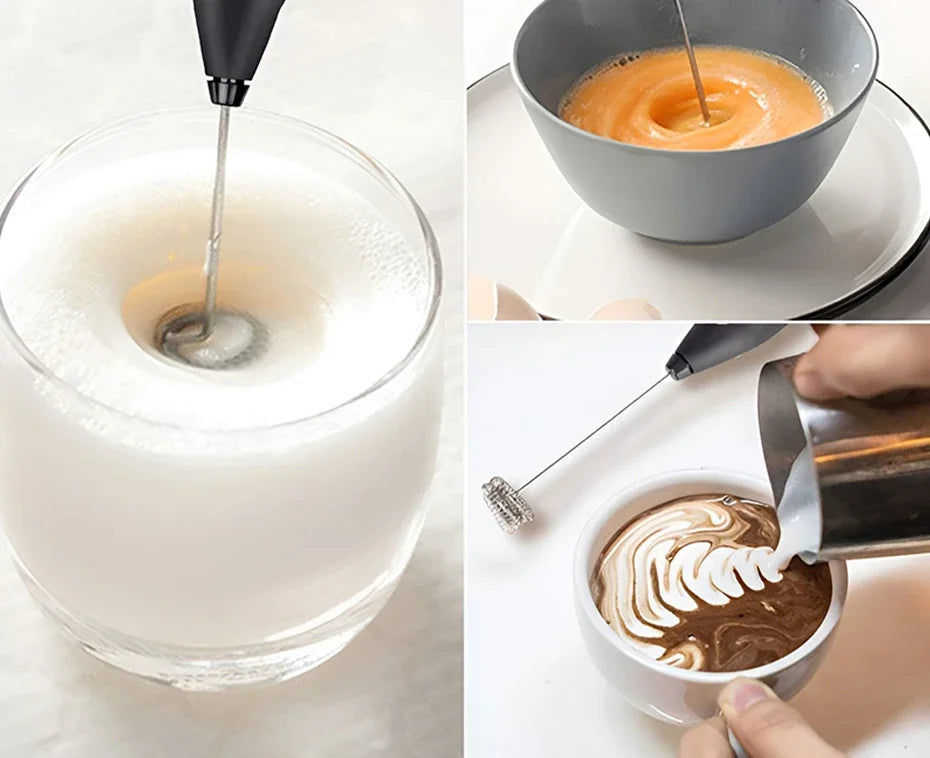 Artículos de cocina 2 en 1, batidor de huevos eléctrico con carga USB, Mini licuadora, accesorios de cocina, mezclador, utensilios para el hogar, barra de doble cabezal