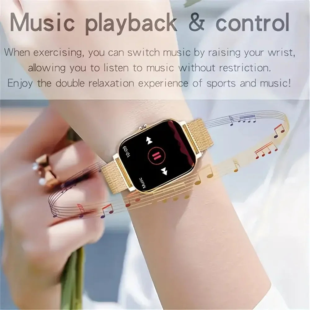 KESHUYOU 2025 nuevo reloj inteligente Bluetooth que habla oxígeno en sangre/Monitor de presión arterial reloj inteligente para mujeres hombres regalo de vacaciones