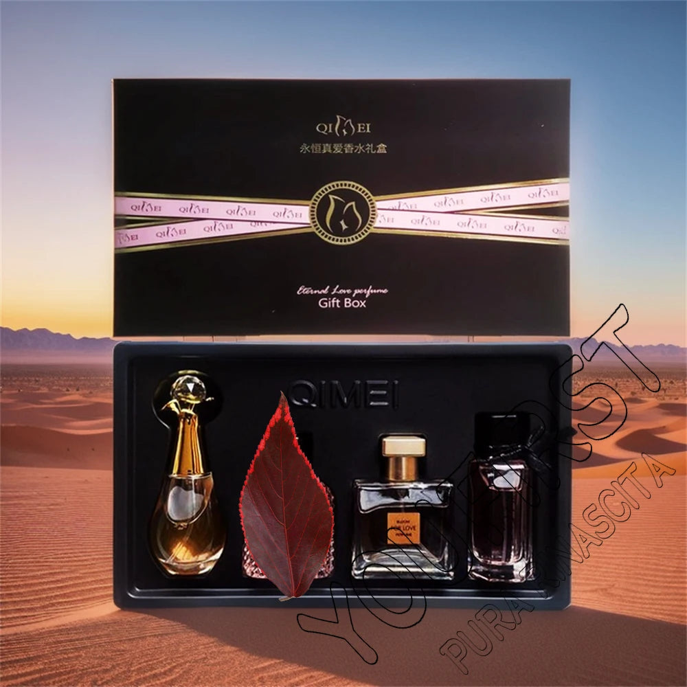 Perfume de Marca de Lujo para Mujer, Eau de Parfum, Caja de Regalo de 4 Piezas, 100 ml, Perfumes de Mujer, Aroma Floral Frutal Fresco y Natural en Spray