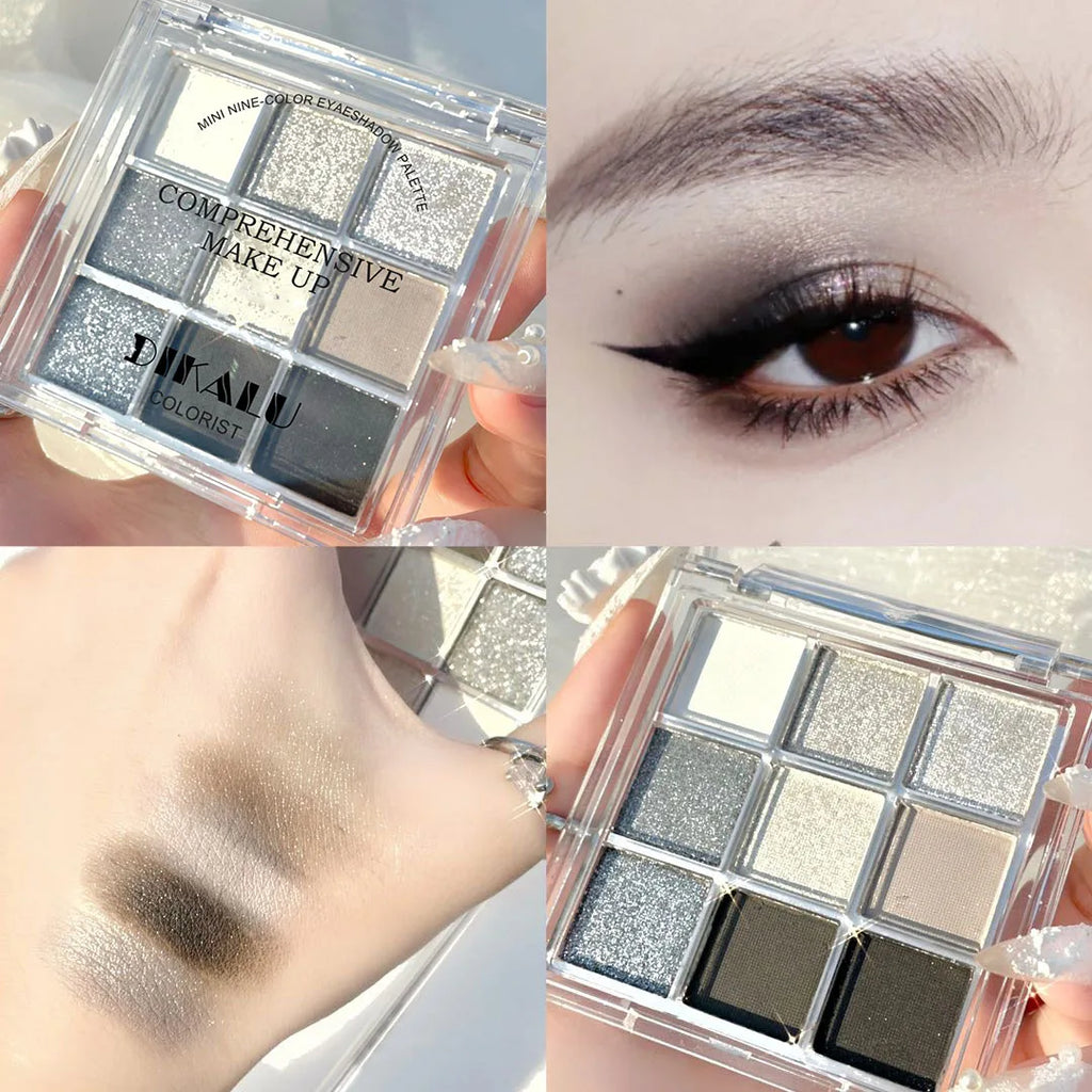 DIKALU-paleta de sombras de ojos, nueva paleta de sombra de ojos, Oh Rosy Nine Palace Grid, enfoque automático, baja saturación, polvo de humo, placa de rosa, primavera y verano