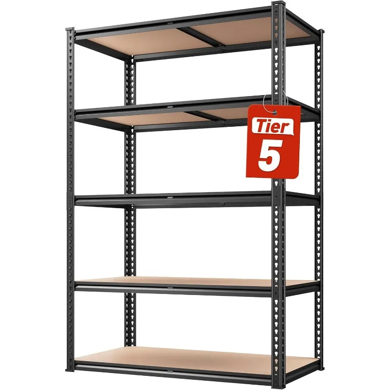 Popular. Estantes de almacenamiento de 2020 libras Estantería de garaje de 5 niveles resistente, estantería de metal ajustable, estantes de garaje