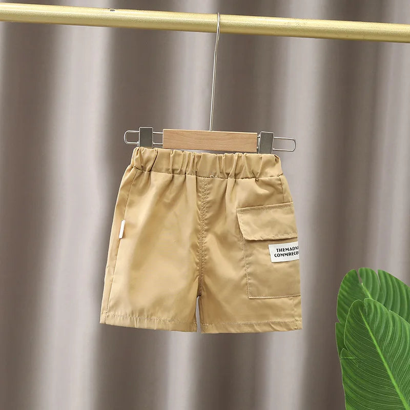 Ropa para niños, ropa para madres y niños, conjuntos para niños, camiseta, pantalones cortos, traje de moda de manga corta de algodón de verano, 2 uds.