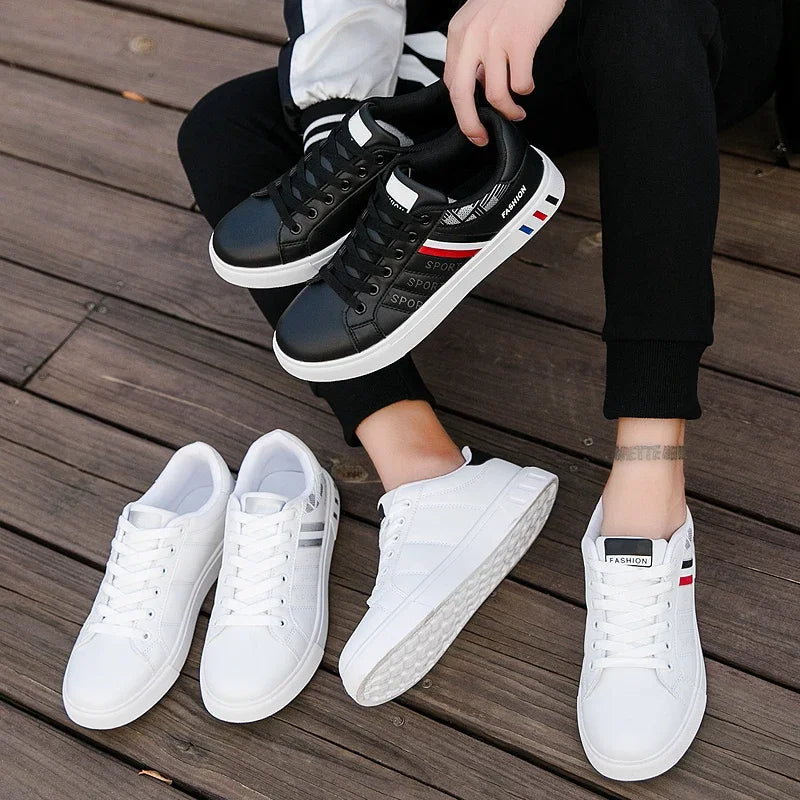 Zapatillas Casuales para Hombre 2026, Nuevas Zapatillas Blancas con Cordones a la Moda, Zapatos Deportivos Cómodos para Estudiantes, Tallas Grandes, Zapatillas Vulcanizadas