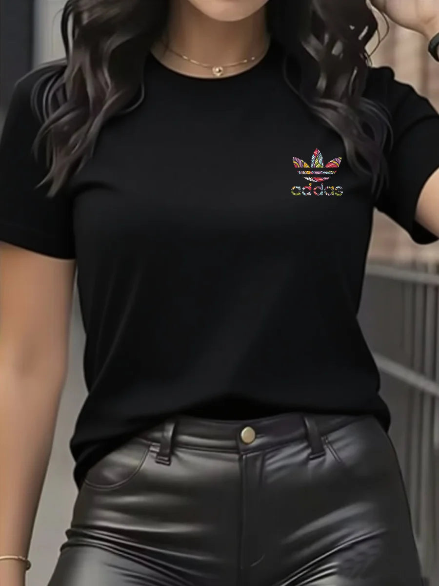 Camiseta de marca a la moda con súper descuento para hombre y mujer, Camiseta de manga corta de algodón puro, ajustada, con cuello redondo, transpirable