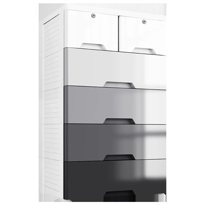 Cajonera Ultra Ancha de 48-58 cm con Color Degradado, Armario de Plástico para Niños, Unidad de Almacenamiento para el Hogar, Cómoda con Cajones