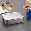 Lonchera Cuadrada de Acero Inoxidable Resistente, Lonchera de Gran Capacidad con Tapa Hermética, Contenedor de Almuerzo a Prueba de Fugas para Exteriores