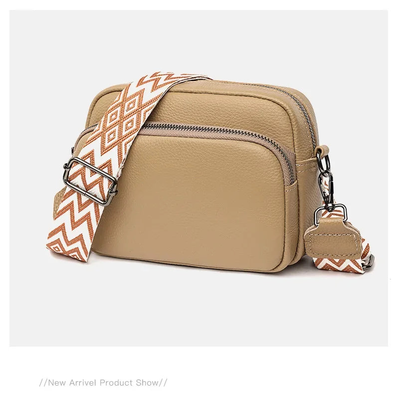 Bolso cruzado para mujer, diseño de moda espacial múltiple, gran capacidad, Material PU, bolso de hombro ligero