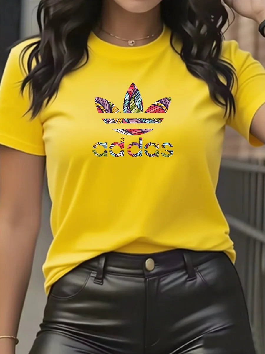 Camiseta de marca a la moda con súper descuento para hombre y mujer, Camiseta de manga corta de algodón puro, ajustada, con cuello redondo, transpirable