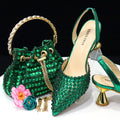 Sandalias con fondo de Muffin decoradas con cuentas para mujer, zapatos y bolso cómodos y versátiles, elegantes, a la moda, verano, 2023