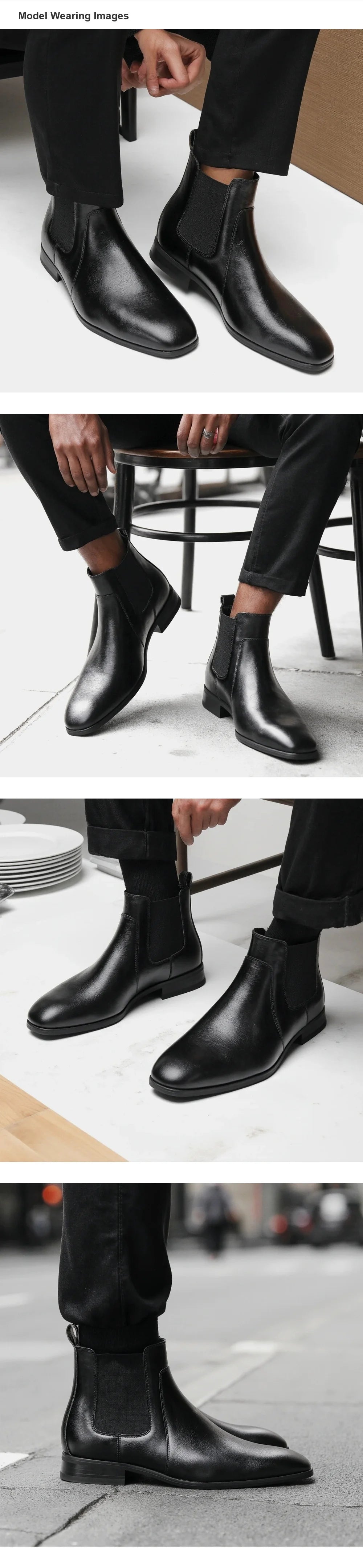 Botas Chelsea para Hombre, Tallas 40-46, Marca 2026, Cómodas y Modernas, de Cuero