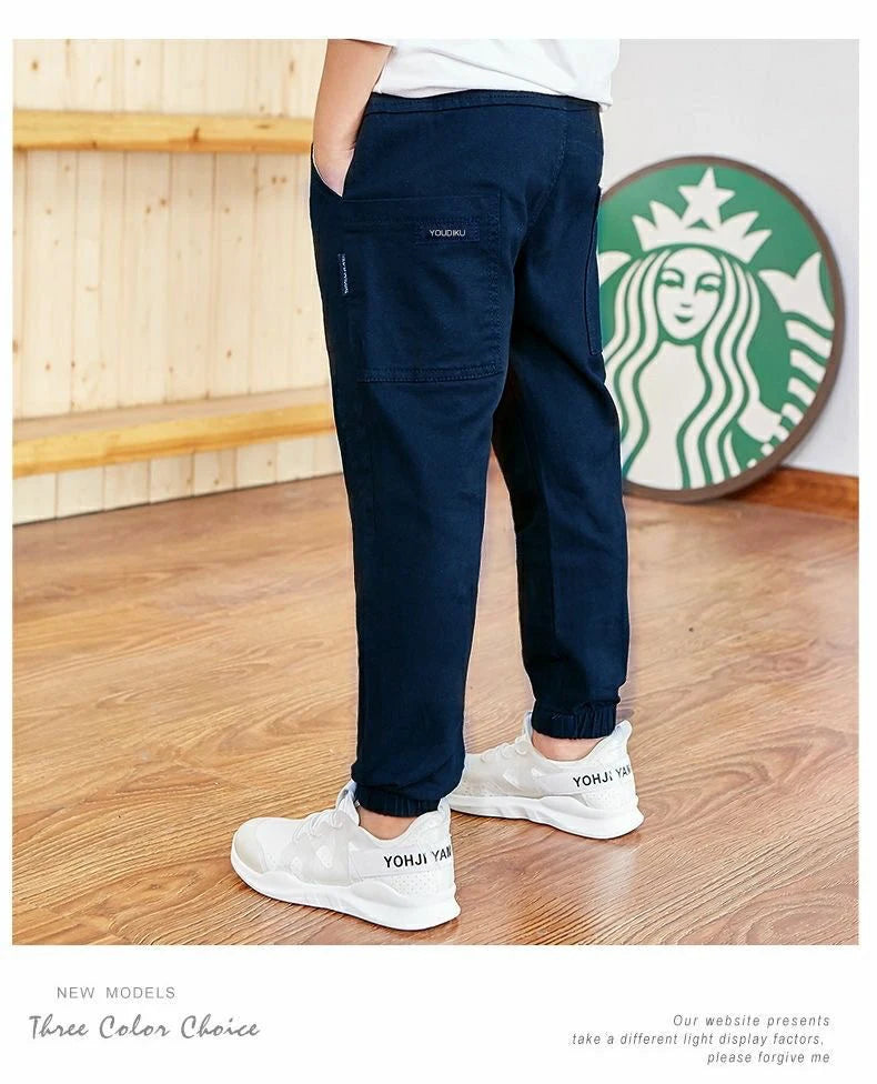 Primavera otoño pantalones de algodón para niños pantalones para niños pantalones deportivos casuales para niños 3 4 5 6 7 8 9 10 11 12 13 años ropa para niños adolescentes