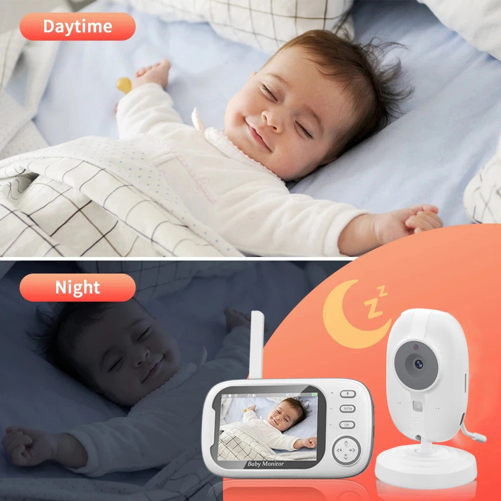 Cdycam nuevo Monitor de vídeo inalámbrico para bebé de 3,5 pulgadas visión nocturna monitoreo de temperatura Audio bidireccional hablar cámara de seguridad para niñera bebé