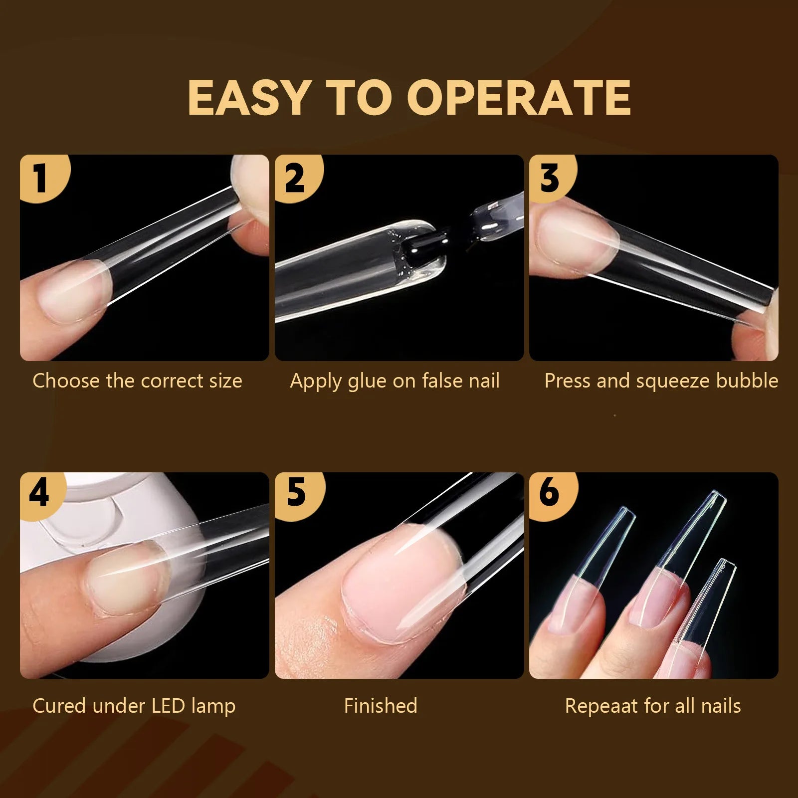 120/140 Uds. Puntas de uñas postizas de aguja de almendra extensión de uñas postizas suaves y transparentes para el hogar DIY salón de uñas manicura prensa en las uñas