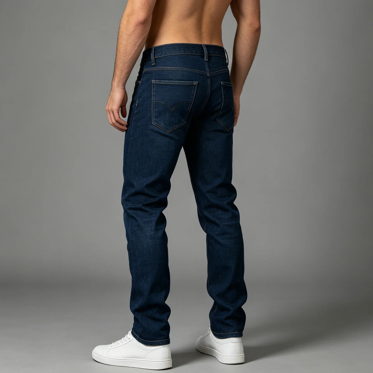 Pantalones vaqueros de pierna recta para hombre, de color liso, para primavera y otoño, a la moda, elegantes, sencillos, informales, negros, versátiles, para exteriores