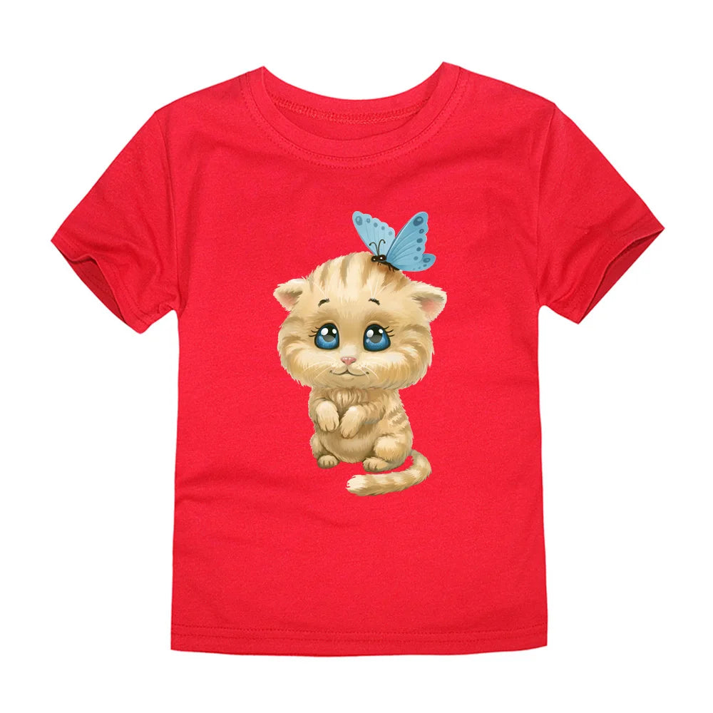 Camisetas con dibujos de arcoíris para niñas, ropa 2024 de algodón para verano, 2 a 3, 4, 5, 6, 7, 8, 9, 10, 11, 12, 13, 14 años, 100%