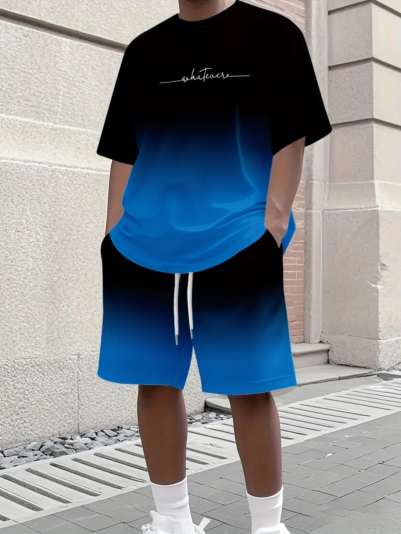 Conjunto de Camiseta y Pantalones Cortos Casuales de Verano para Hombre 2026, Conjunto Deportivo, Camiseta de Manga Corta de Talla Grande, Pantalones Cortos con Bolsillo con Cordón