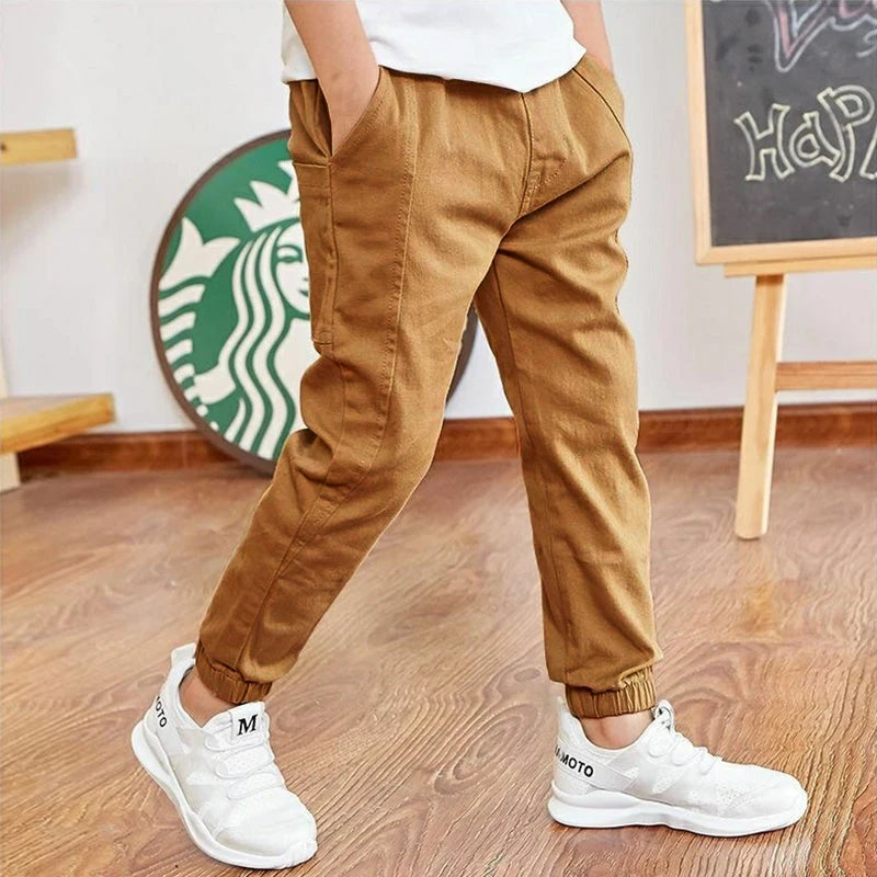 Primavera otoño pantalones de algodón para niños pantalones para niños pantalones deportivos casuales para niños 3 4 5 6 7 8 9 10 11 12 13 años ropa para niños adolescentes