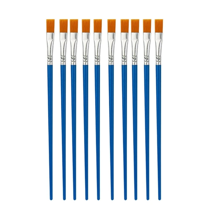 Pincel pintado a mano, pinceles pintura acrílica para nailon, juegos 10 piezas, juego pinceles