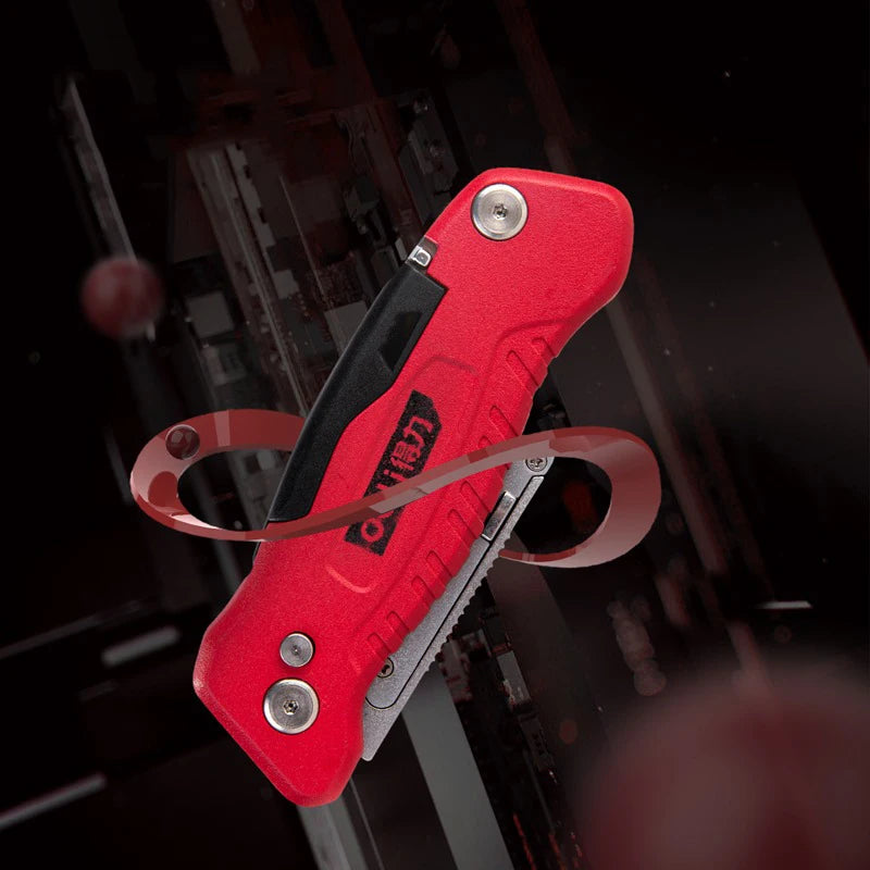 Deli Premium-cortador de caja plegable multifunción, cuchillo profesional de bolsillo de alta resistencia, hoja afilada SK2, papel tapiz couteau